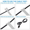California JOS 60 PCS 6 Inches Reusable Cable Ties, Wire