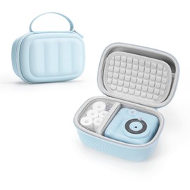 SQERO Kids Camera Instant Print Case for Hangrui/Lenudar/HiMont/TIATUA/Gofunly/GREENKINDER Most 1080P Kids Instant Cameras, Cute Travel Carry Bag Christmas Birthday Gifts for Girls Boys (Blue)