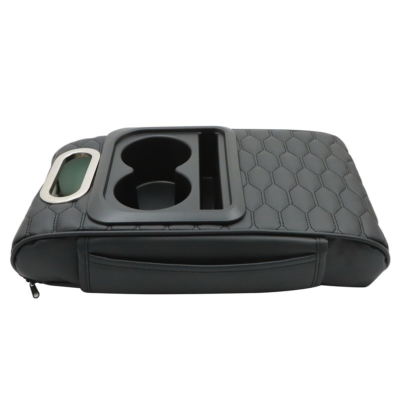 Priprilod Black Car Center Console Armrest Pillow, Memory Foam with