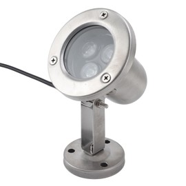 Submersible Spotlight, DC 12V LED Stainless Steel Pond Light for Decoration (Warm White)