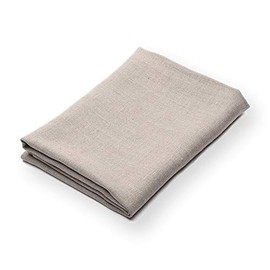 LinenMe 65 x 130 cm Linen Lara Huckaback Bath Towel, Natural Brown
