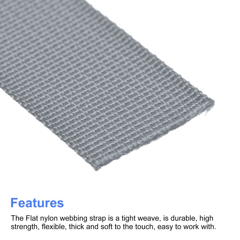 sourcing map Flat Nylon Webbing Strap 1 Inch 10 Yards