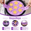 2PCS Pancake Maker Mold, 7 Cavity Star/Heart Shape Nonstick Reusable