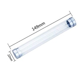 NITIUMI Pen Case, Ballpoint Pen Case, Fountain Pen Pencil Case, Pen Holder, Trinket Storage Case, Cylindrical Shape Plastic Transparent Gift Box Set of 2, transparent