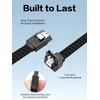 YACSEJAO 4pcs SATA III Cable 19.7 Inch 6Gbps SATA 3.0