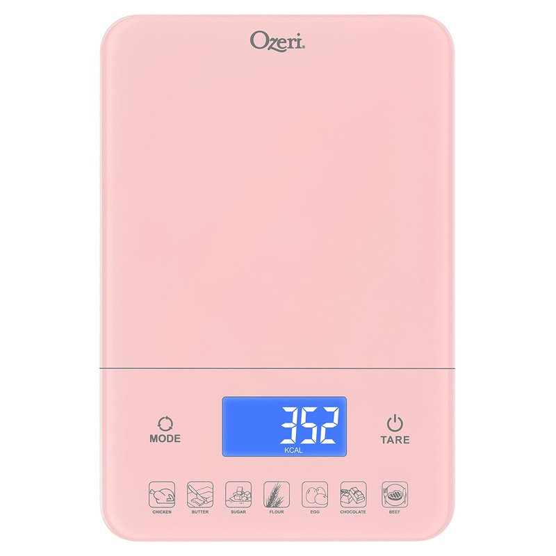 Ozeri Touch III Digital Kitchen Scale with Calorie Counter, 22