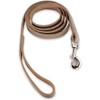 Leather Dog Lead 180 cm – Hand‑Stitched Light Grey Full‑Grain Leather,