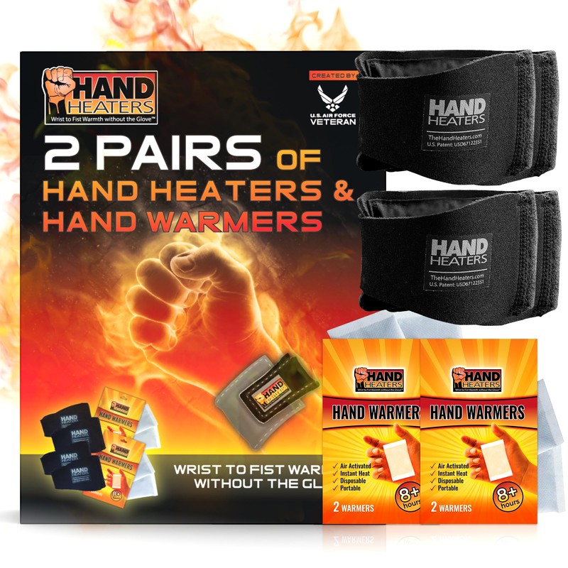 T Built Hand Heaters Wristbands Heated Wrist Wrap 8+ Hours