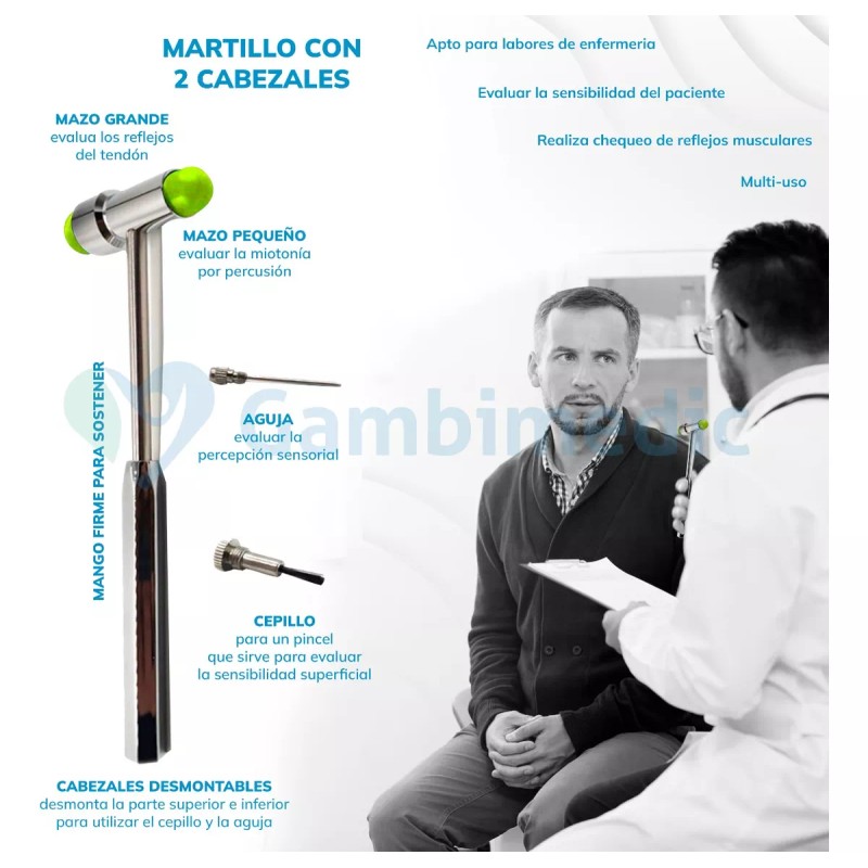 Gambimedic Martillo Buck Reflejos Neurologico Gambimedic Color 20pz