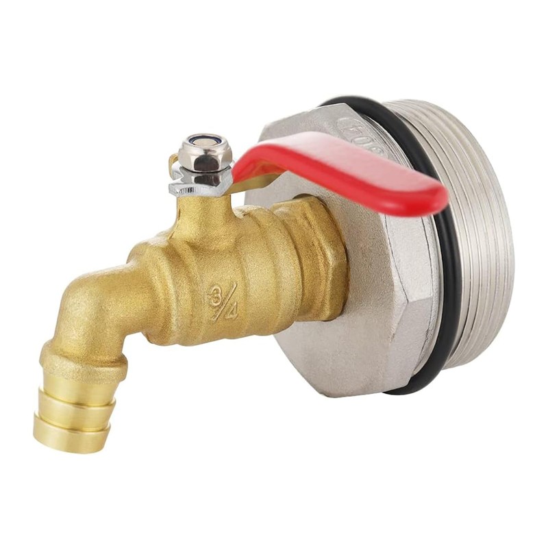 Drum Faucet for 55 Gallon Drum, 2 Inch Brass Barrel