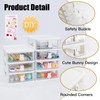 Desk Organizer with Drawer, Stackable Makeup Organizer White, Small Plastic