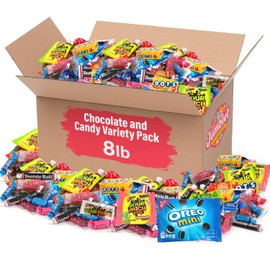 Chocolate and Candy Mix, 8lb Pack of Bulk Chocolate Candy Individually Wrapped, Perfect Chocolates Variety Pack for Parties or Candy Buffets, Assorted Candy Variety Pack for Sharing or Gifting