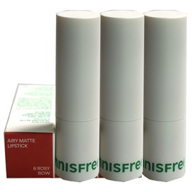 Innisfree Airy Matte Lipstick 6 Rosy Bow x3 / 이니스프리 에어리 매트 립스틱 6 로지보우 x3개