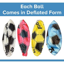 (Pack of 5) PVC Sports Shoot Beach ball 8.5" (Deflated) Party Bag Filler and Kids Toy. Suitable for Indoor, Outdoor, School, Birthday, Charity Stalls - Assorted Colours
