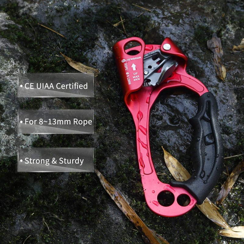 NewDoar Right Hand Ascender Rock Climbing Tree Arborist Rappelling Gear