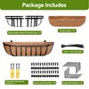 Halatool 24 Inch Railing Planter Box, 2 Pack Trough Planter