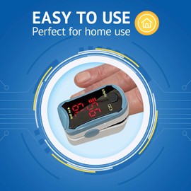 OxyWatch Fingertip Pulse Oximeter | Compact & Easy To Use | Blood Oxygen Saturation & Heart Rate Monitor