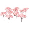 ANCLLO 25pcs Model Trees Model Trains Scenery 6.5cm Cherry Blossom