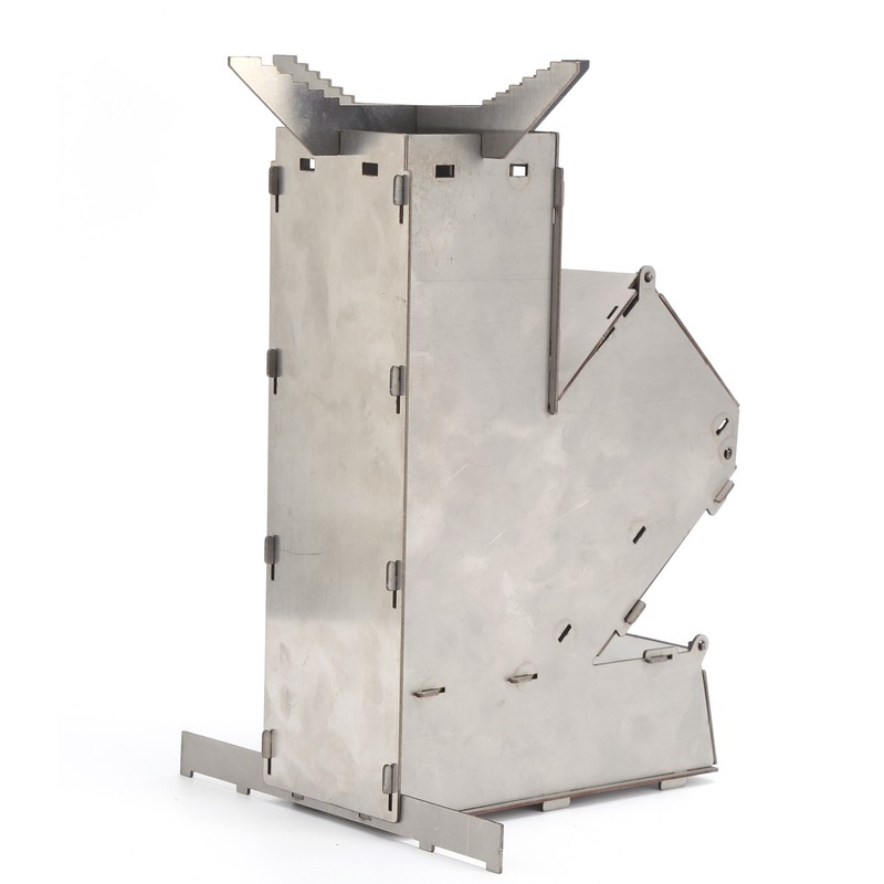 Rocket Stove Portable Durable Convenient Stainless Steel Detachable Backpacking Stove