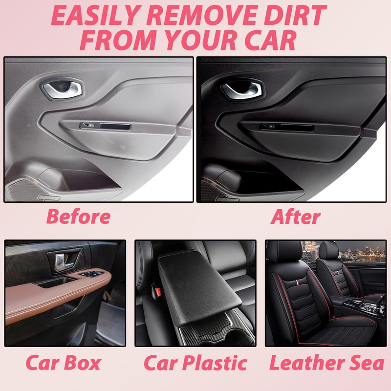 Compensai 2Pcs Car Interior Cleaner,Interior Detailer Spray,Deep Cleaner Polishing,Tire Cleaner,Suitable