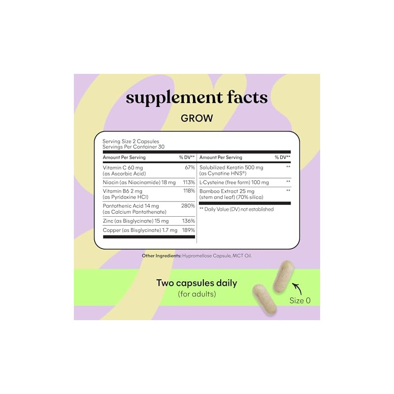 Lemme Suplemento Crecimiento Cabello Mujeres Complejo Queratina Clínicamente Probado Cuero