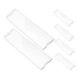 Operitacx Pack of 6 Name Plate Holders for Offices Sign Holder for Shelves Wall Mounted Name Plate Royal Desks License Plate Acrylic Name Plate Frame Transparent