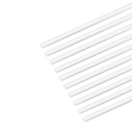 uxcell ABS Styrene Plastic Round Bar Rod,1/16 inch Dia 20 inch Length,White for Architectural Model Making DIY 10pcs