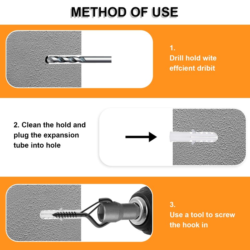 GIPTIME Screw Hooks, Pack of 32 Stainless Steel Hook Screws