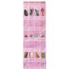 SimpleHouseware Crystal Clear Over The Door Hanging Shoe Organizer, 24