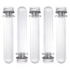 5 Pcs 40ml Plastic Test Tubes with Lid, Clear Test