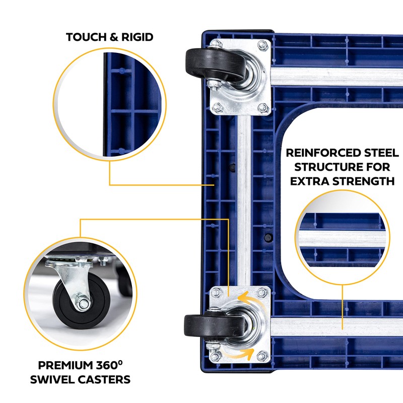 Olympia Tools 1000 Lb Capacity Plastic Furniture Dolly for Moving,