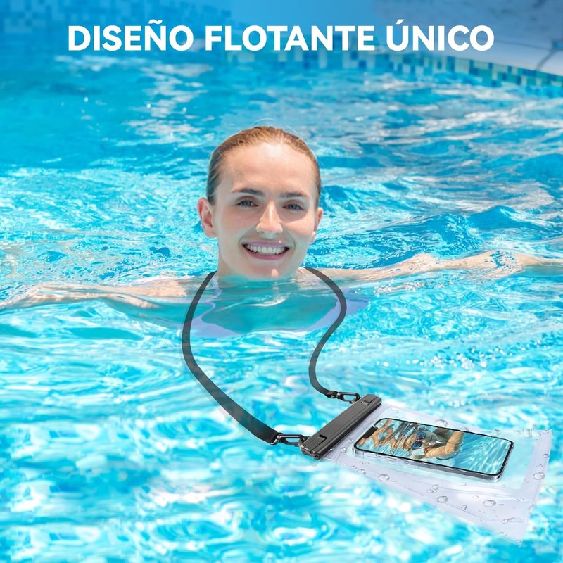 Bolsa Grande Impermeable para Teléfono Celular,Impermeable con Tira De Sellado,Bolsa