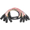1.5m XLR Audio Cable 4 Channel Splitter Cable Microphone Speaker