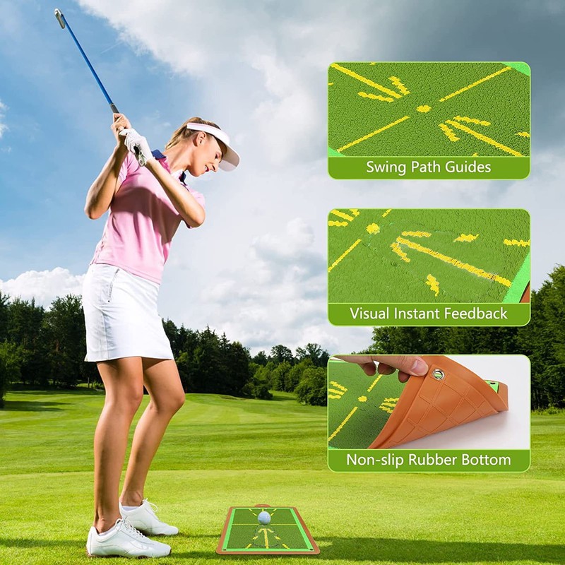 Hitting Practice Mat for Swing Detection Batting Path Visual Feedback