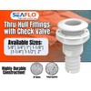 SEAFLO 1-1/8", White (2-Pack) Thru Hulls Fitting Thru-Hull with Check