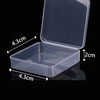 Globellapro 4PCS Square Transparent Plastic Organize,Small Storage Box with Lids,Empty