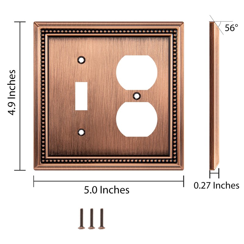 Henne Bery Sunken Pearls Heavy Duty Decorative Wall Plate Switch