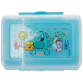 Emsa 514482 Lunch box for children, Removable partition, monster motif, Mint, Variabolo Monster