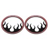 Unbranded Black Flame Front Speaker Grill Trim Accent Covers For