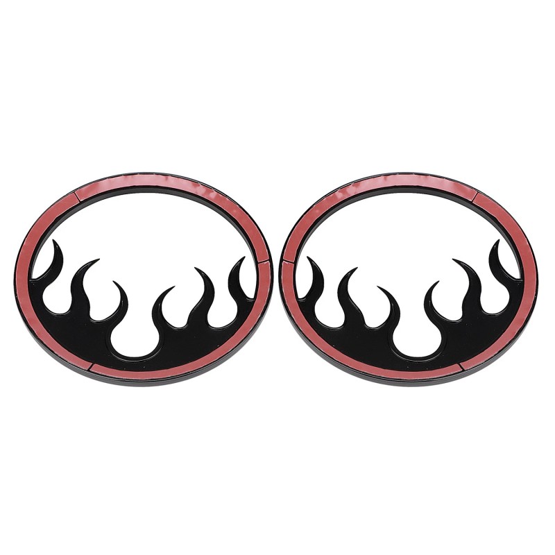 Unbranded Black Flame Front Speaker Grill Trim Accent Covers For