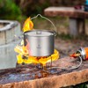 TOMSHOO Titanium Pot 750ml/900ml/1100ml/1600ml/2000ml/2800ml Ultralight Hanging Pot with Lid and
