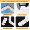 Alise 4Pcs Shelf Brackets White, Stainless Steel Floating Shelf Brackets