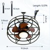 HUMHOLD 20" Outdoor Ceiling Fan with Lights, Gazebo Lights Waterproof