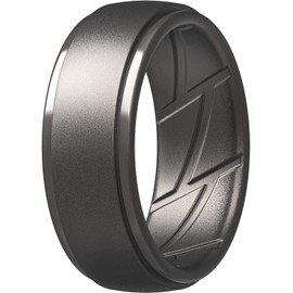 ThunderFit Men's Silicone Rings 10mm Wide 2.5mm Thick Rubber Bands, Breathable,Variety Multipack 1-7