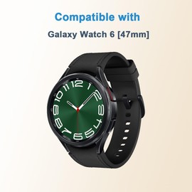 Shunwige 2-Pack Design for Galaxy Watch 6 [47mm] Screen Protector Flexible PMMA Film Cover [Scratch Resist][No-Bubble] [Crystal Clear]