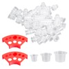 300pcs Tattoo Ink Caps Cups with 2 Red Cups Holders-Base