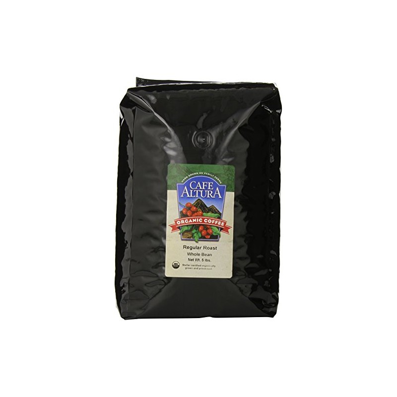 Cafe Altura Whole Bean Organic Coffee, Regular Roast (Packaging May