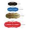 Designer Linen - Letrero de clóset (oro cepillado), pequeño (paquete