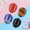 4Pcs Thumb Worry Stone Stress Relief Meditation Small Portable Oval