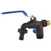 Garden Watering 1/2" bsp Outdoor Double Outlet PVC Lever tap